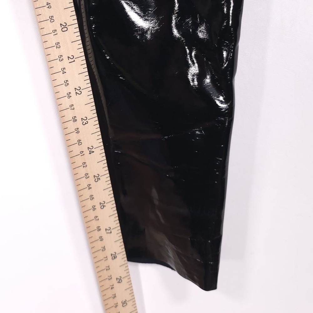 NWOT Commando Control Top Faux Patent Leather Leggings Black Size LARGE USA MADE - Picture 9 of 11